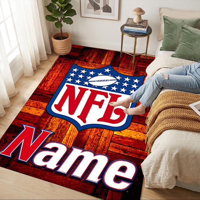 Custom Nfl Fan Area Rug Living Room Nonslip Soft Carpet For Bedroom Game Playroom Sofa Office Home Decor Doormat Christmas Gift C103112