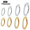 ASTM F136 Titanium Earrings High Quality Zircon Hight Segment Nose Rings Open Small Septum Piercing Helix Lobe Body Piercing 16G