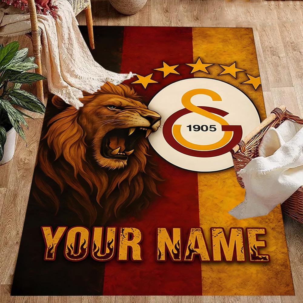 Galatasaray Pride Customizable Name Floor Rug Office Rug Design for Hallway Game Room Kitchen Study room Anti-slip Rug Office home decor