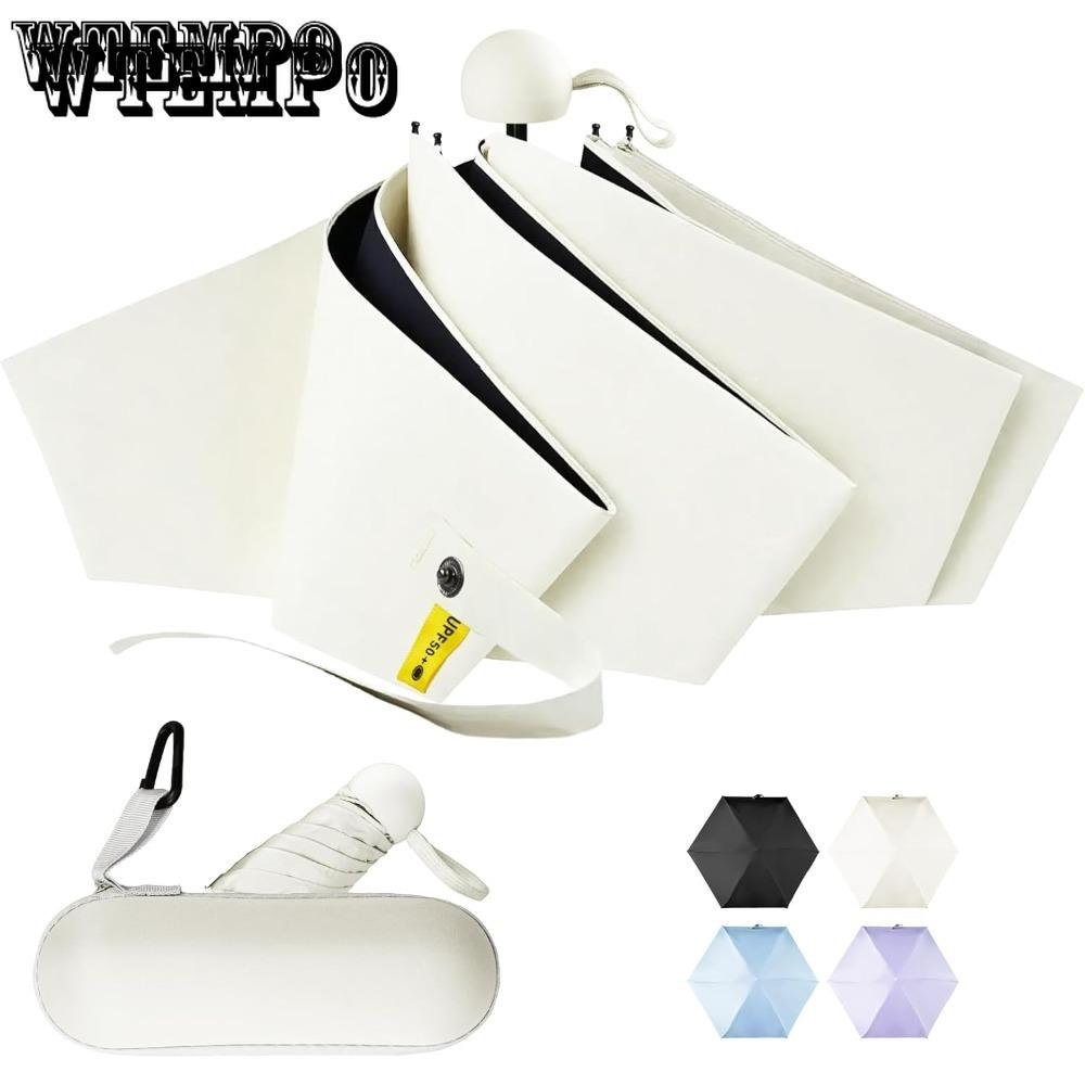 

Travel Mini Umbrella Compact Small & Lightweight, UV Rain Protection, Pocket-Sized Folding Umbrellas with Quickdraw & Case for Men Women