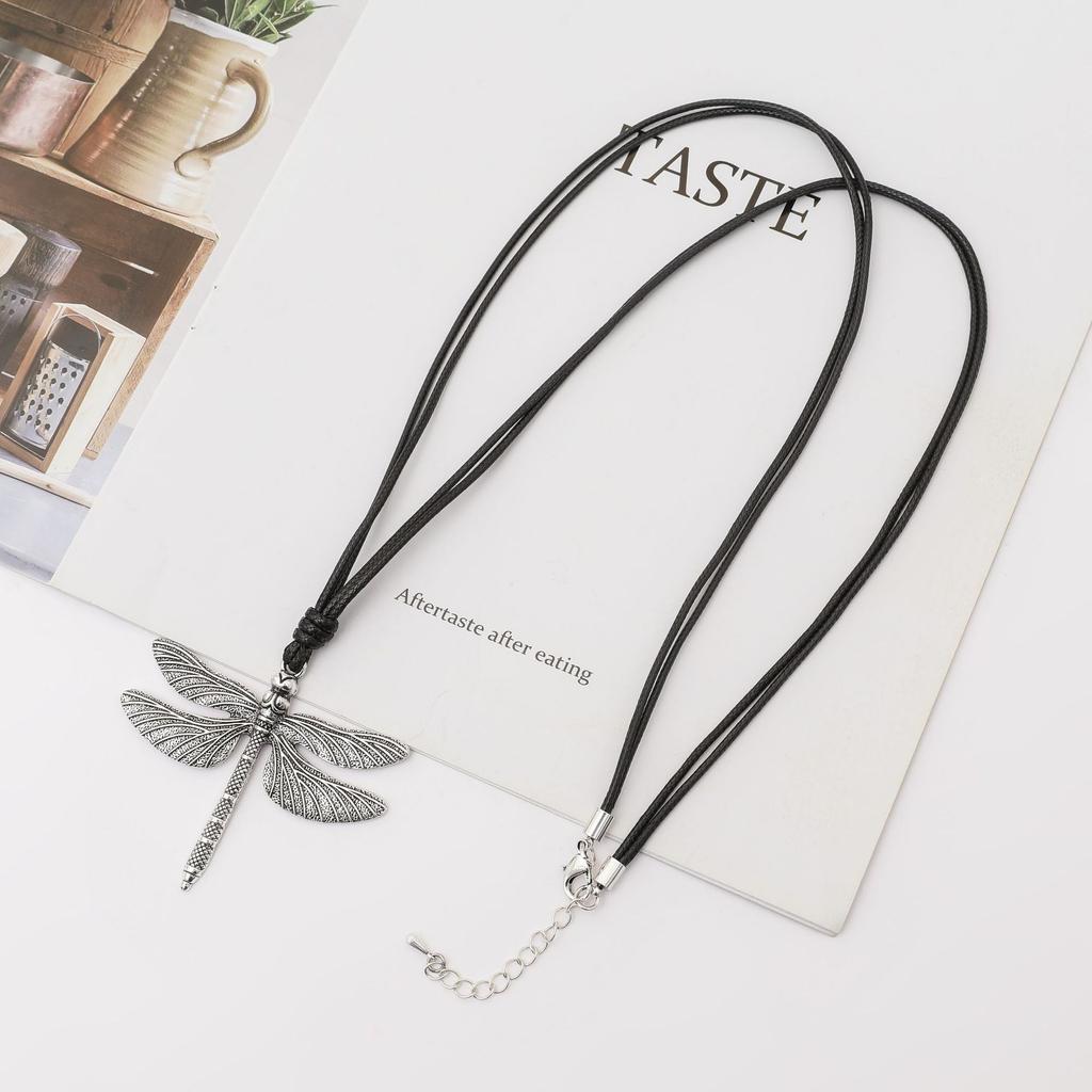 Retro Dragonfly Pendant Women'S Long Fashion Trend Versatile Sweater Chain Accessories