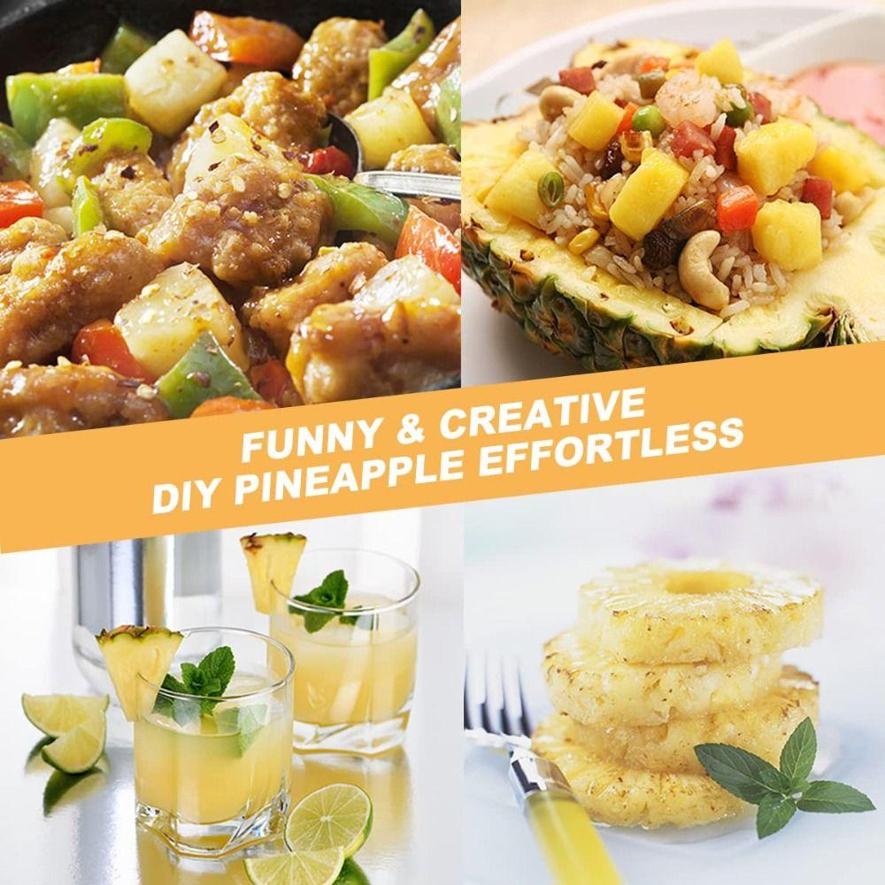 Anti Slip Handle Pineapple Cutter Stainless Steel Pineapple Knife Peeler Household Use