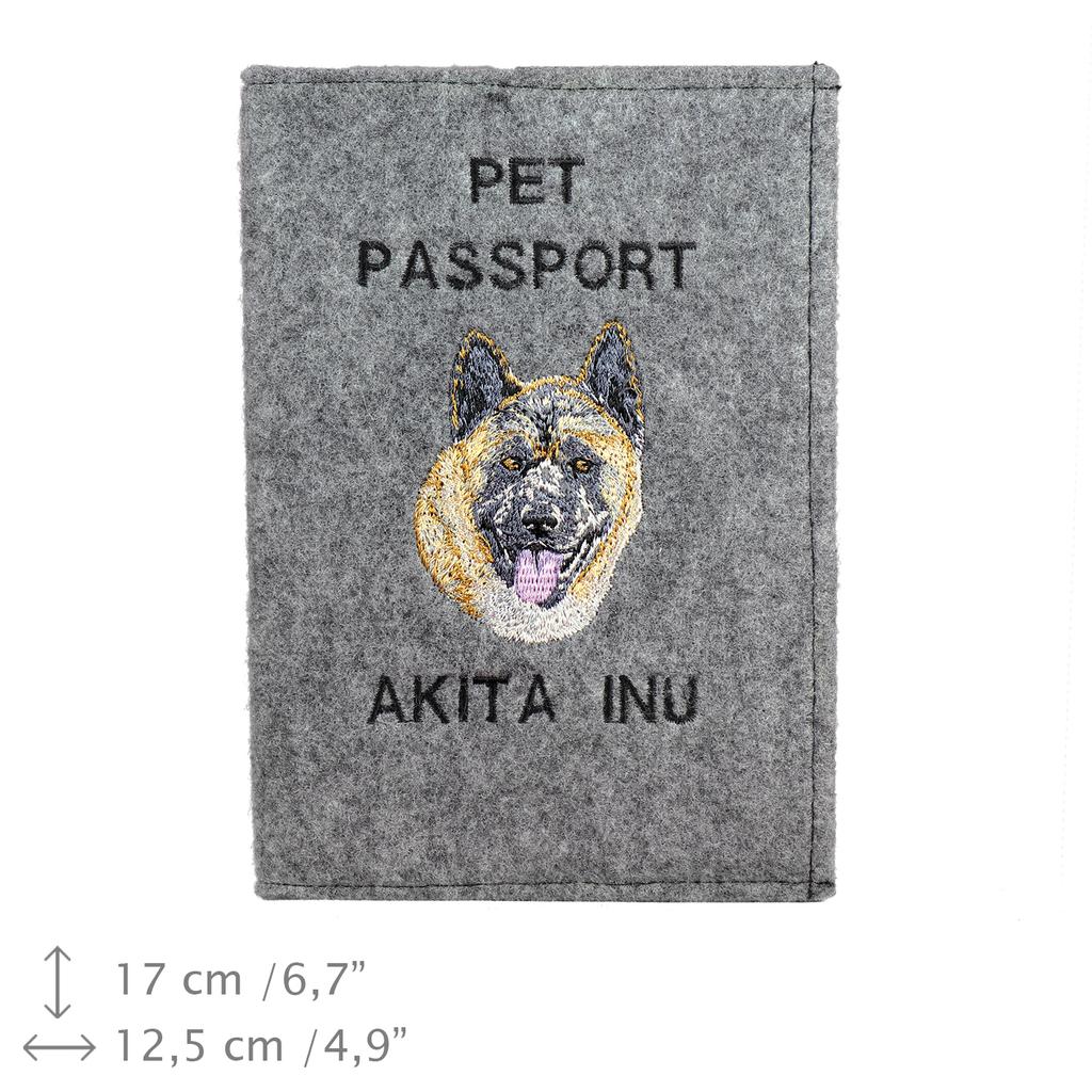 Akita, Akita Inu - Dog passport case, document case, gift for the traveller from the Art-Dog brand