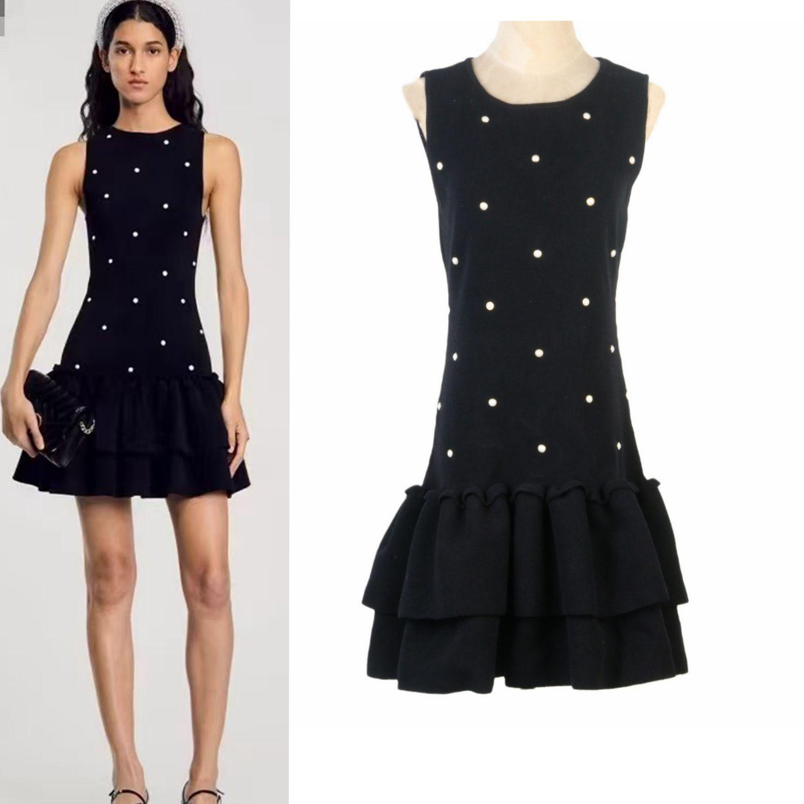 

Autumn Beaded Black Sleeveless Skirt Dress S