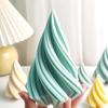 3D Conical Irregular Candle Mold Silicone Abstract Spiral Stripe Candle Mold Decor Rotate Christmas Tree Candle Silicone Mold
