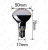 Mini Reflector Bulb, 50W Equivalent, E17 Base, KRR50E17, 100V110V, 45W, 10% Energy Saving, Krypton Gas Filled, Aluminum Vacuum Deposition, Long Life