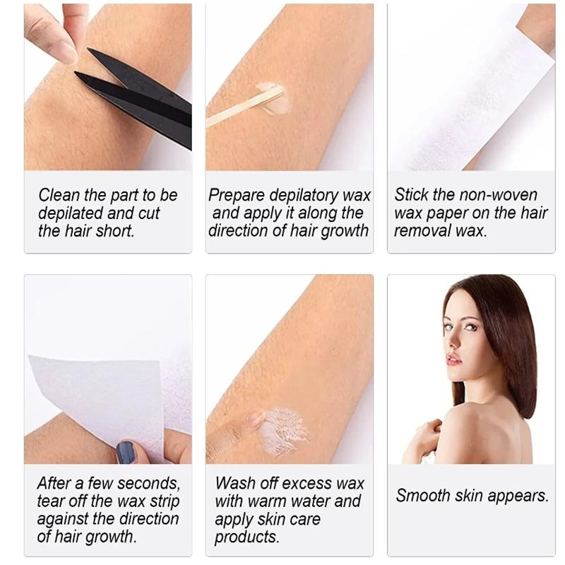 1 Roll 50m 100m Nonwoven Wax Strips For Hair Removal Body Cloth Hair Remove Wax Paper Rolls Hair Removal Epilator High Quality