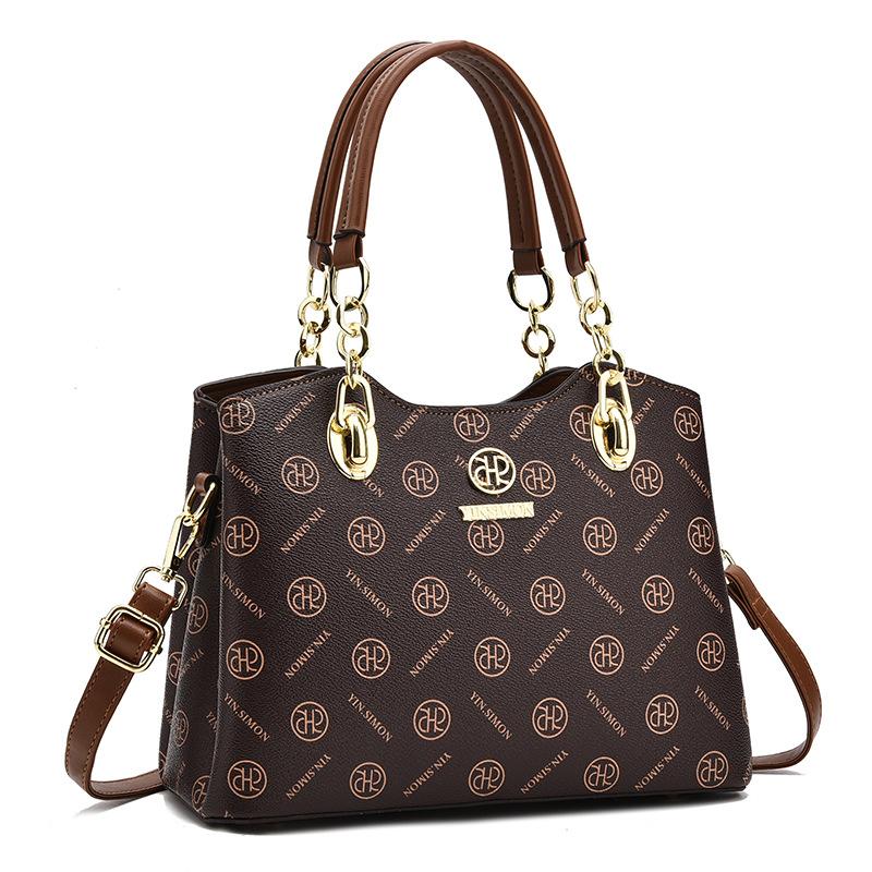 Women's bag 2025 new trendy fashion large capacity simple portable shoulder messenger bag