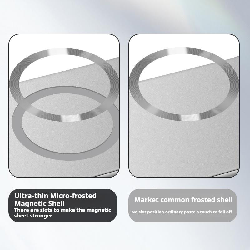 Ultra Thin Metallic Paint Magnetic For Magsafe Case For 17 Air 16 15 14 13 12 Pro Max Plus Frameless Cooling Hard Cover