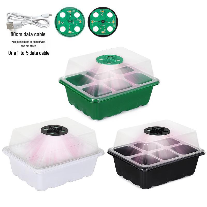 6/12-Hole Breathable Seedling Tray for Home Vegetable Planting and Care