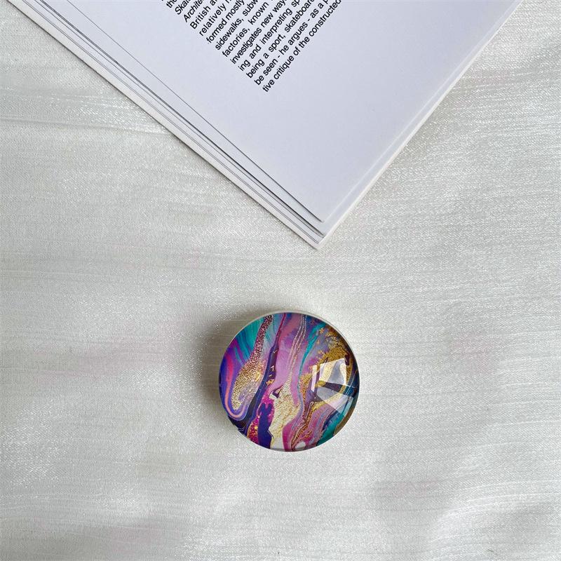 Transparenter Kristallkugel-Handyhalter: Kreativer Einziehbarer Ständer für Faule Desktop-Nutzung