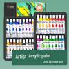 Set di Vernici Acriliche per Artisti, 36 Colori (Tubi da 12 ml), Senza Formaldeide, Portatile per Progetti Artistici Fai da Te
