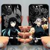 Hot Anime Demons Slayers Case for iPhone 17 Pro Max 12 Air 15 16 Plus 11 14 XS XR 13 Mini 7 8 SE Funda Back Phone Cover