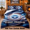 Brighton & Hove Albion Football Pattern Bedding 3Pcs Set Custom Name, Bed Sheet And Pillowcases For Home Bedroom