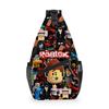 Roblox Men'S Breast Bag Cartoon Anime Casual Student Crossbody Bag Small Backpack Korean Edition Fashion Outdoor Shoulder Bag