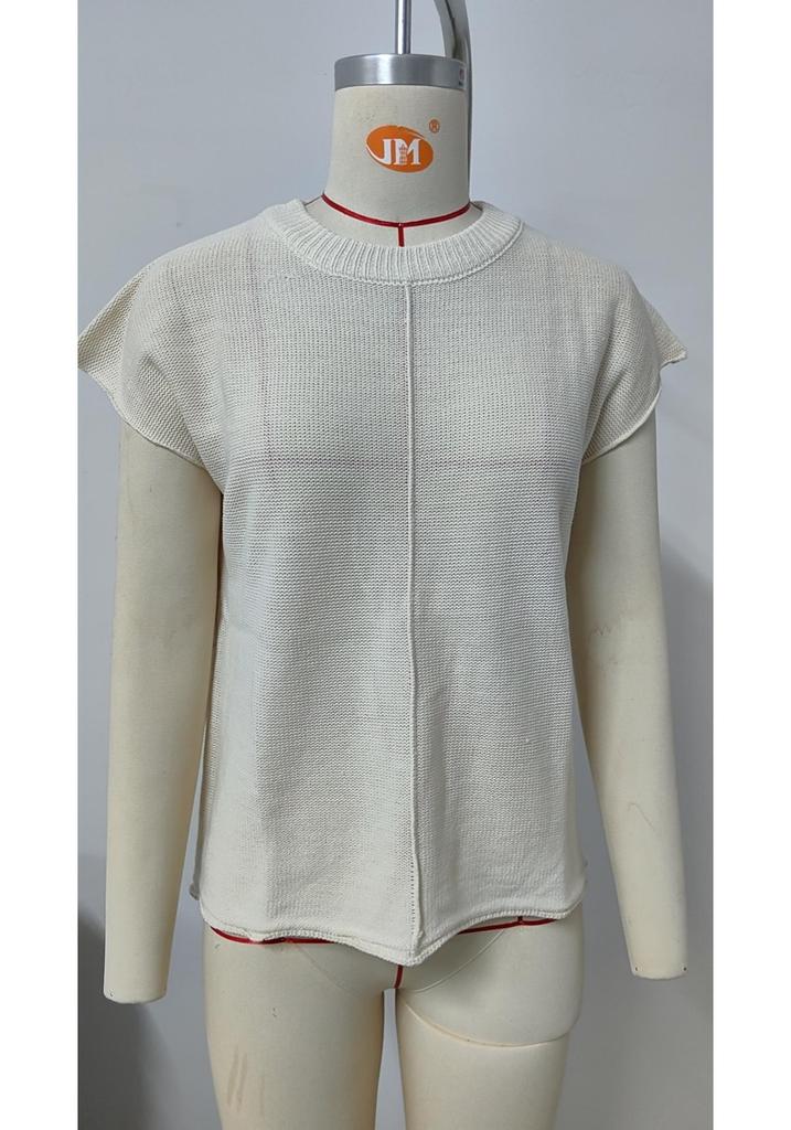 Women's Summer Round Neck Short Sleeve Knit Sweater Pullover Vest