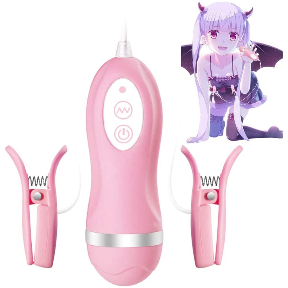 Sexyhot Nipple Nipple Nipple SM Nipple Clamp 10 Vibration Pink Vibrator, Development, Rotor, Clips, Stimulation, Patterns, Quiet, Waterproof, Unisex,