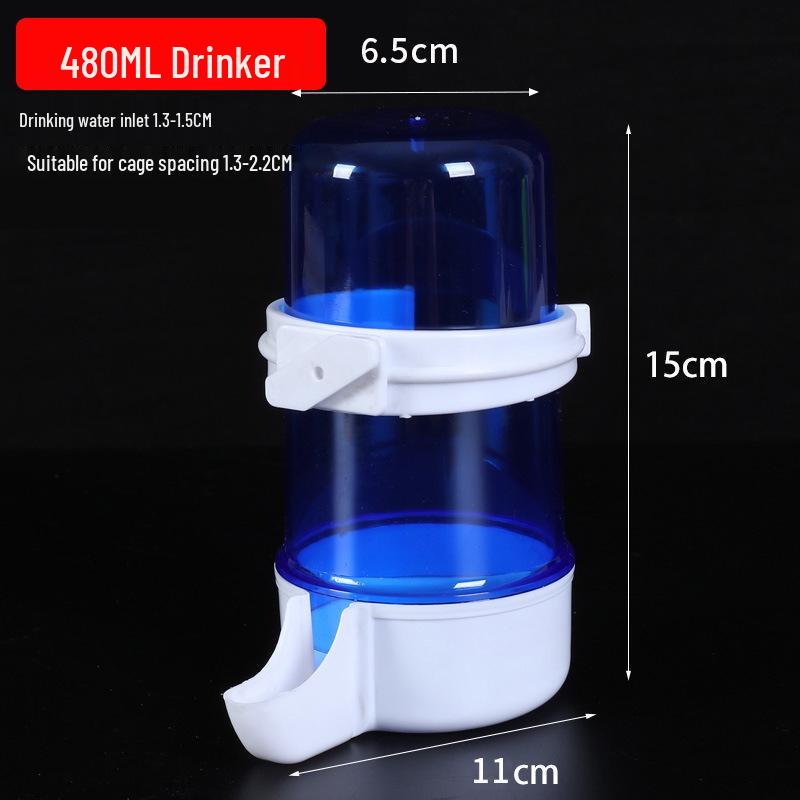 Large Capacity Dual-Use Parrot Waterer & Feeder - Anti-Spill, Anti-Splash, External Hanging Design