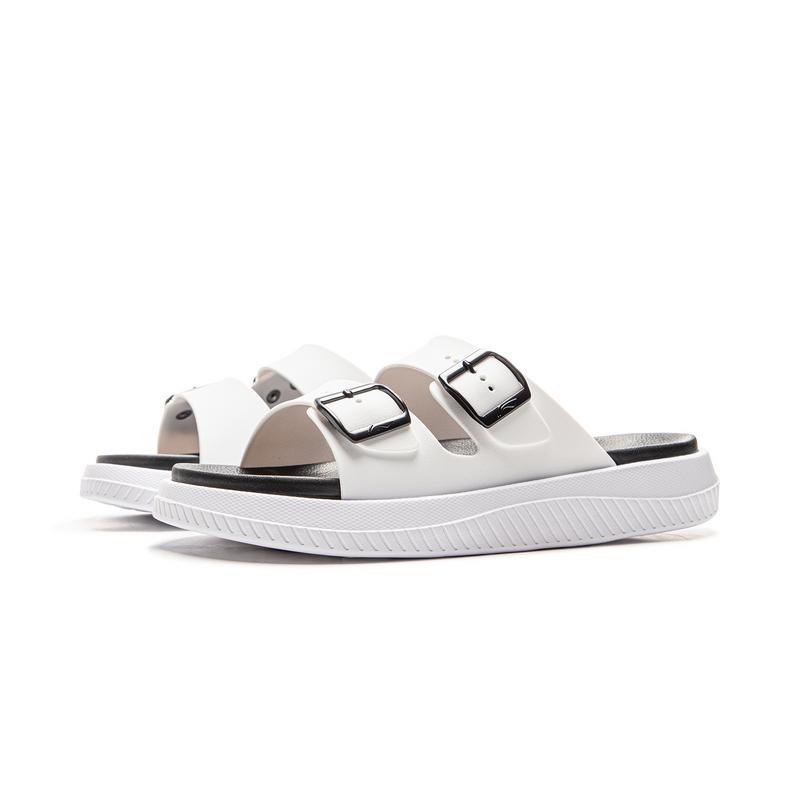 Li-Ning Fashion Series Lightweight Non-Slip Silent Slide Sandals Men Footwear White Black AGAV013-1