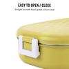 Leakproof Steel Lunch Box For Kids With 2 Containers And Side Veg Box In Bright Yellow For School And Outdoor Meals