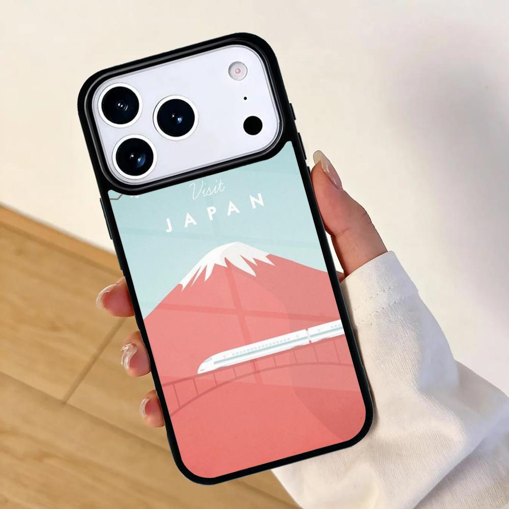 Japanese art Mount Fuji Mobile Phone Case for IPhone 17 AIR 16pro Max 15 14 13 12 11 Bumper Cover