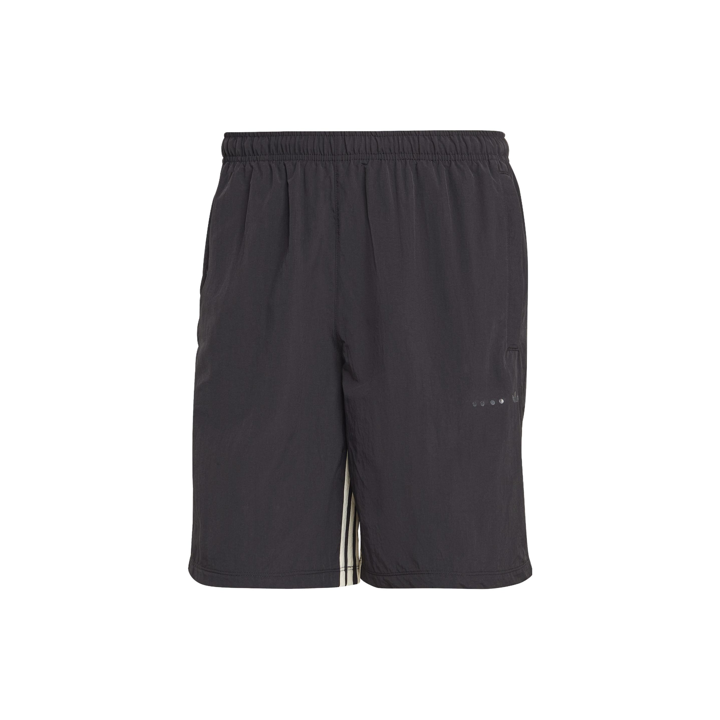 

Adidas Originals Trefoil Rifta Striped Colorblock Elastic Waist Straight Shorts Men bottoms Black IC8410 S