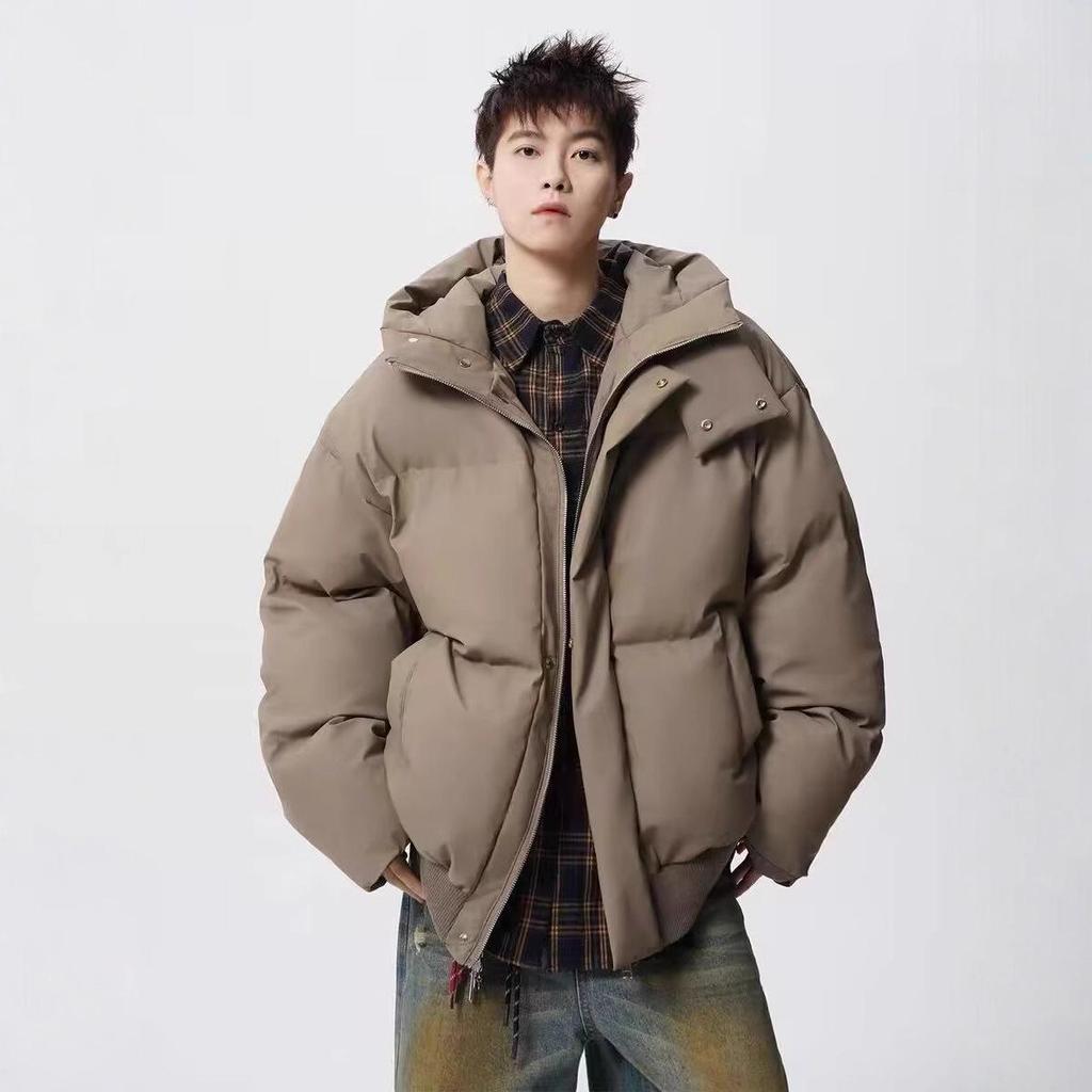 American Retro Hooded Thickened Winter Puffer Jacket 2025