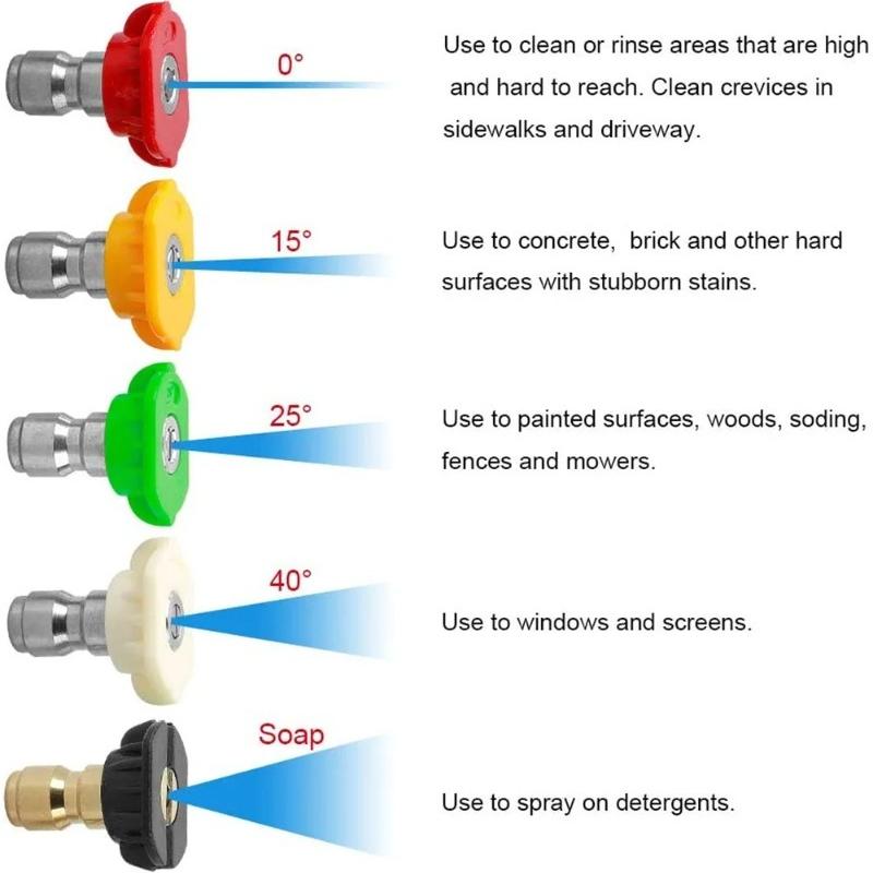 High Pressure Washer Kit Pa Foam Pot 1/4" Quick Plug Snow Foam Cannon Nozzle Universal Household Car Wash Spray Gun