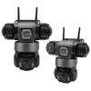 Triple Lens Solar Wireless Security Camera for V380 PRO 3240x1920 2MP AI Motion Detection 2 Way Talk IP66 8000mAh Battery PTZ WiFi Security Camera