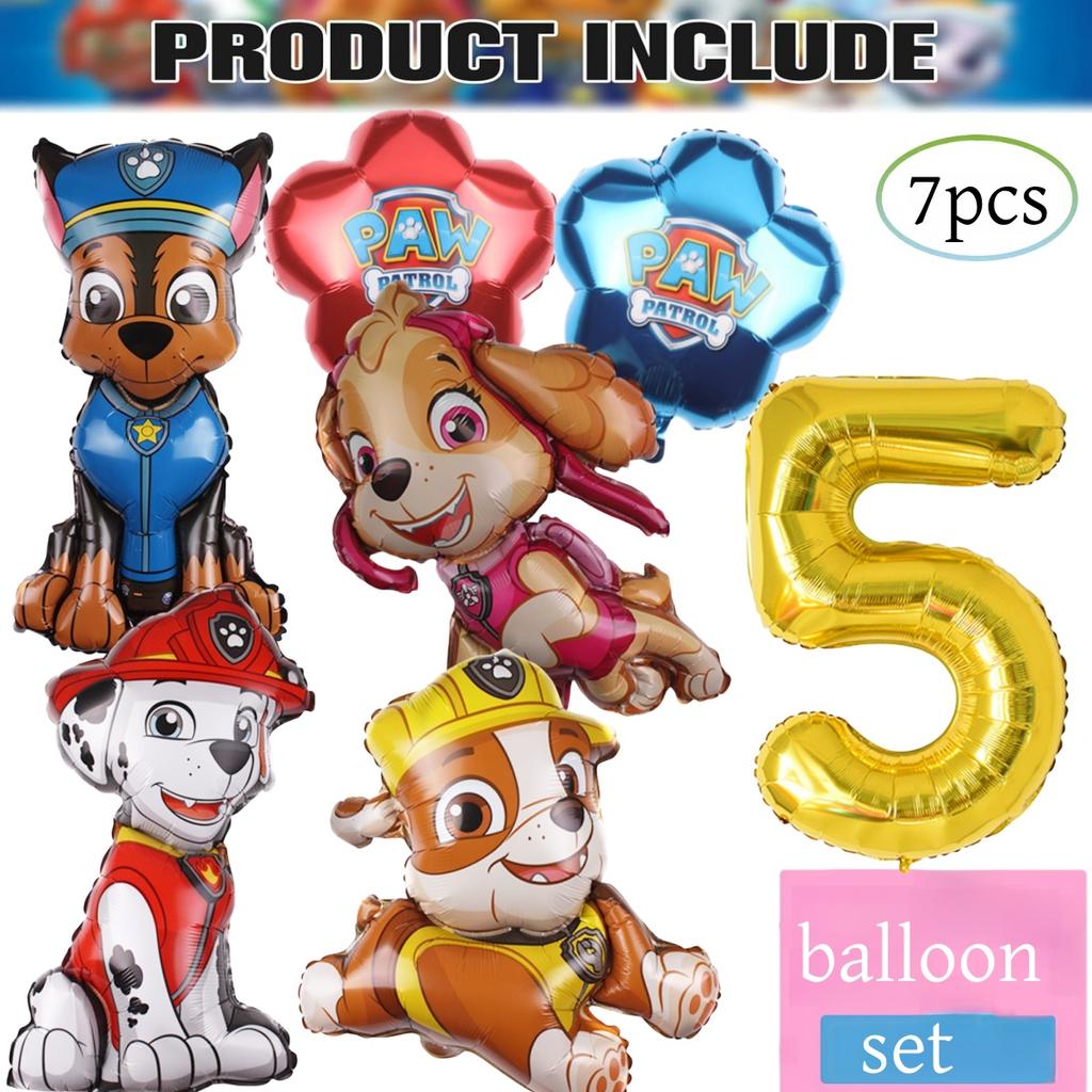 New PAW Patrol Birthday Party Decorations Dog Skye Balloons Plate Tablecloth Gift Bag Baby Shower Kids Party Supplies Toys gifts