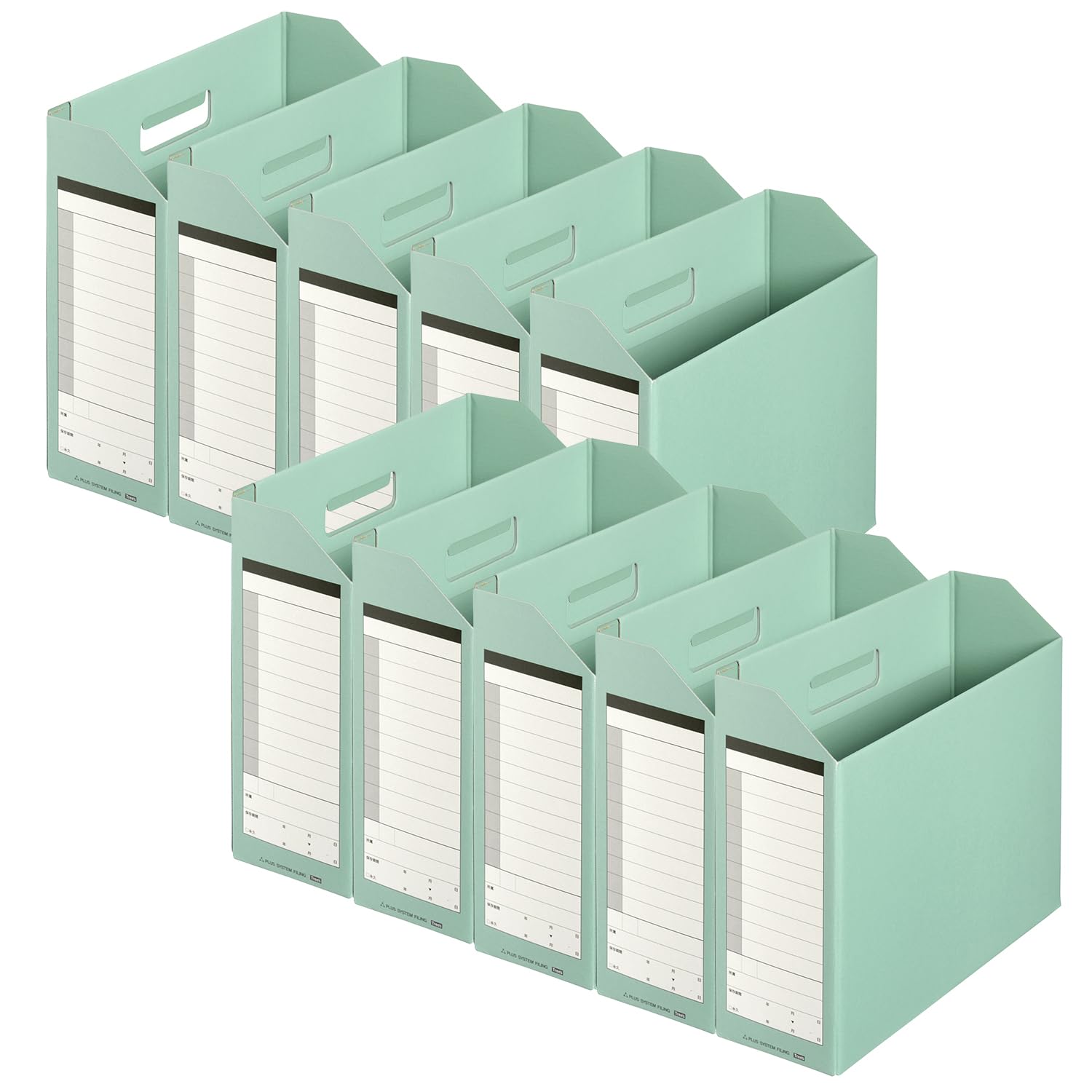

Plus Box File Danbox A4 Horizontal Green 10 sheets BF10-A4-100 87-530 ×10