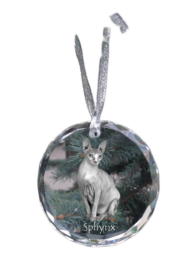 Sphynx – Crystal bauble with a photo, photo of a cat in crystal | Art-Dog