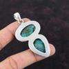 Chrysokoll-Anhänger, handgefertigt, anständiger Schmuck, 925er Sterlingsilber-Anhänger, Vintage-Anhänger, Edelstein-Schmuck, Heilstein-Anhänger, Hochzeitsgeschenk