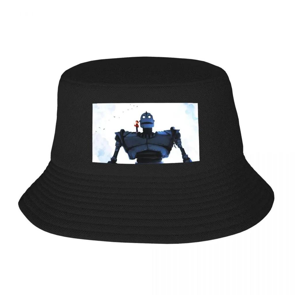 Big Robot Bucket Hat Visor hiking hat Beach Bag Caps For WomenMen's