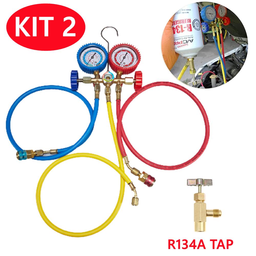 

Набор манометров для заправки автомобильного кондиционера, комплект шлангов для заправки кондиционера, адаптер R134A, кондиционер r134a для заправки кондиционера