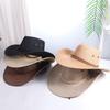 Wide Brim Western Cowboy Hat Beach Cap Beach Sunscreen Cap Elegant Summer Sun Hat  Jazz Cowgirl