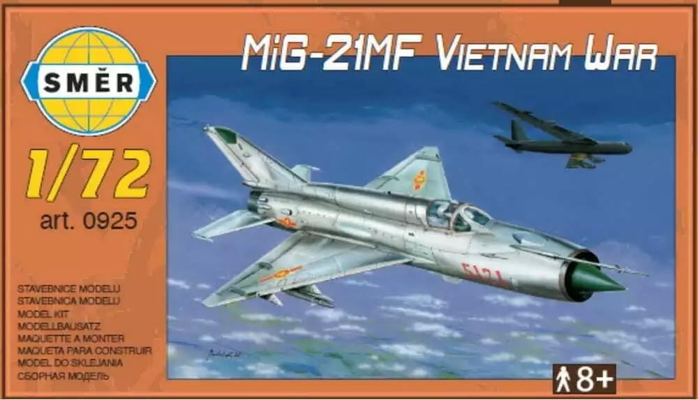 SEMAR 1/72 scale Soviet Mikoyan-Gurevich MiG-21MF Fishbed Fighter Vietnam Plastic Model Kit SME72925