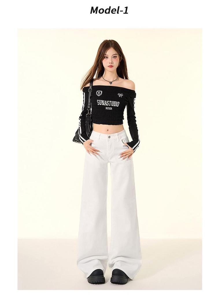 Women's Low Waist Flared Jeans - Spring/Summer 2025 Retro Slim Fit