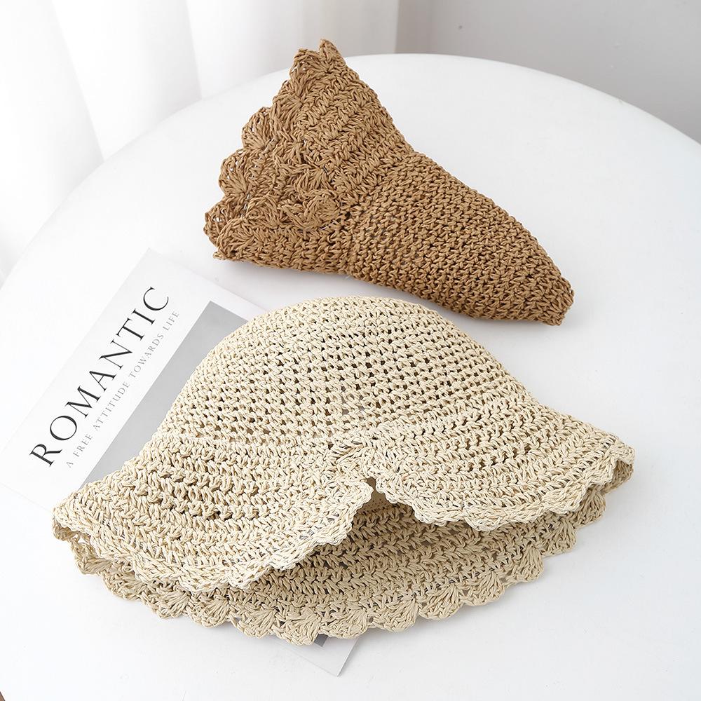 Pălărie de soare pentru femei, vară, Vintage, culoare solidă, protecție solară, accesorii de plajă, doamnă, pălărie de găleată, pliabilă, pălărie de soare, parasolar