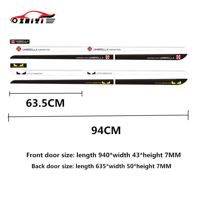 Car Sticker Door Side Trims Edging Protector Strip Universal Body Scratch-proof and Collision-proof Car Styling Decorative