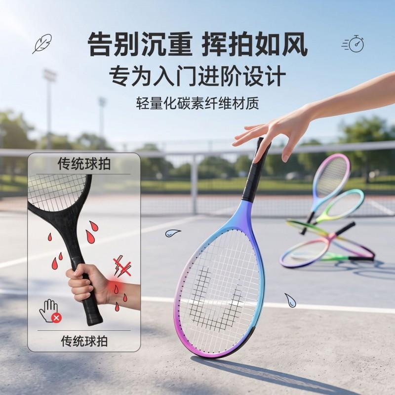 ZZUL Full Carbon Tennis Racket Professional Competition Level
