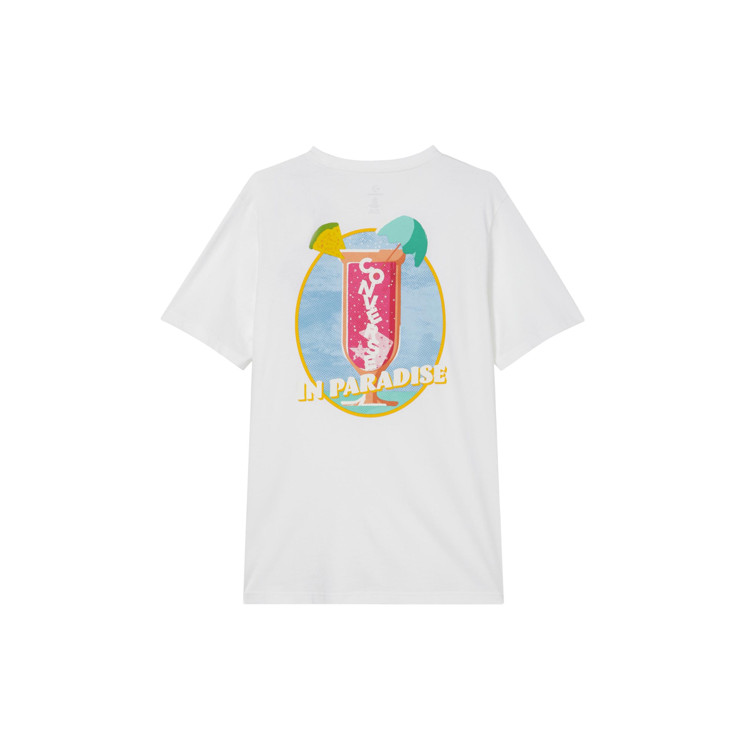 

New Converse Tropical Drink T Shirt Men s White 10024749-A02 XL