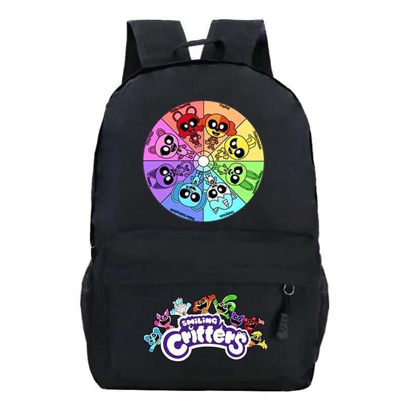 Cartoon Printed Children'S Backpack, Animation Schoolbag, Male And Female Primary And Secondary School Students Outdoor Travel Backpack