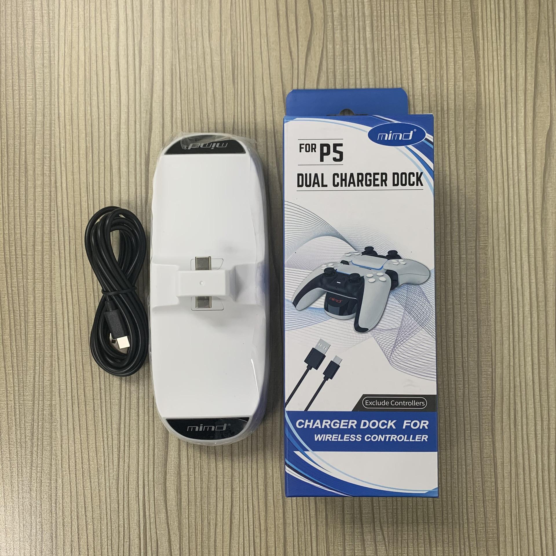 

Зарядний пристрій для контролера, Док-станція для заряджання, Бездротовий контролер, Подвійна зарядна станція для контролерів, Підходить для контролера Sony PS5 з зарядним кабелем Type-C 18*6.5*3cm