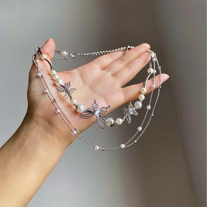 Halskette Bronze Alt Retro Nische Designgefühl Personalisierte Schlüsselbeinkette