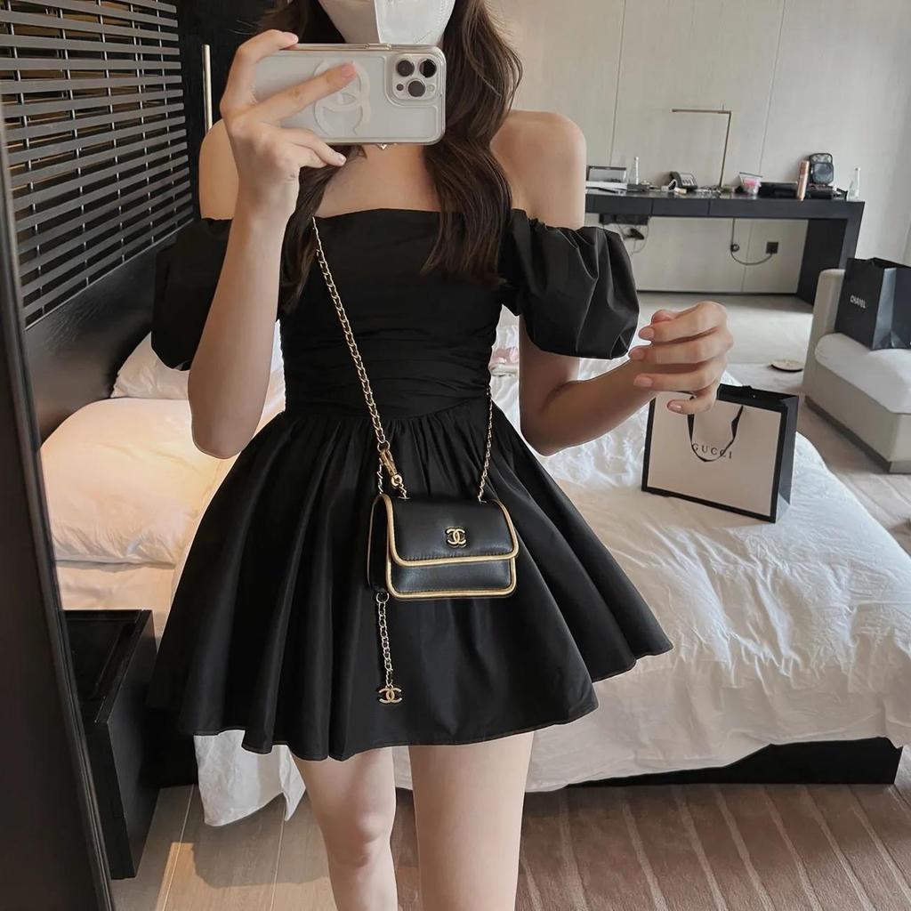 Two-Way French Puff Sleeve Off-Shoulder Summer Dress