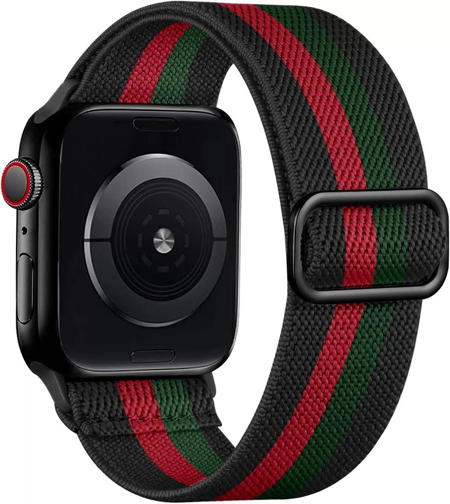 Braided Nylon Apple Smart Watch Strap with Adjustable Slide Buckle for All Series