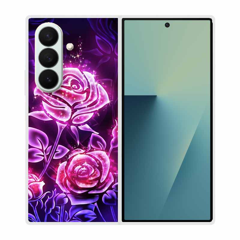 Etui Na Samsung Galaxy Fold 7 Etui Fajne Kosmiczne Zwierzęta Przezroczyste Twarde Etui Na Telefon Na Galaxy Z Fold7 5G 2025 Tylna Pokrywa Z fold7 Capa