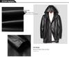 Men's Genuine Lambskin Hooded Leather Jacket, Slim Fit, Mid-Length Outerwear