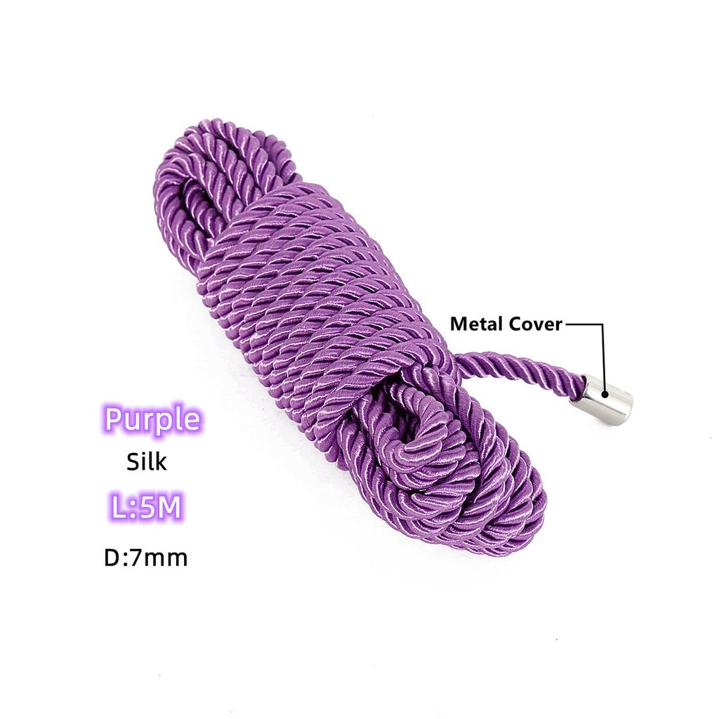 5m 10m Silk Restraints Handcuffs Sexy Binding Rope for Men Women Couples Bdsm Slave Body Bondage Shibari Flirting Erotic Product